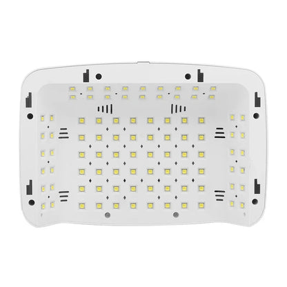 Blushimmer 90 LED UV Nail Dryer Lamp with motion sensor, large curing space for gel nails, suitable for manicures and pedicures.