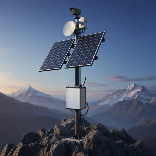 High efficiency off-grid solar kit with 300W MPPT controller, LiFePO4 battery, portable power system for satellite internet and CCTV.