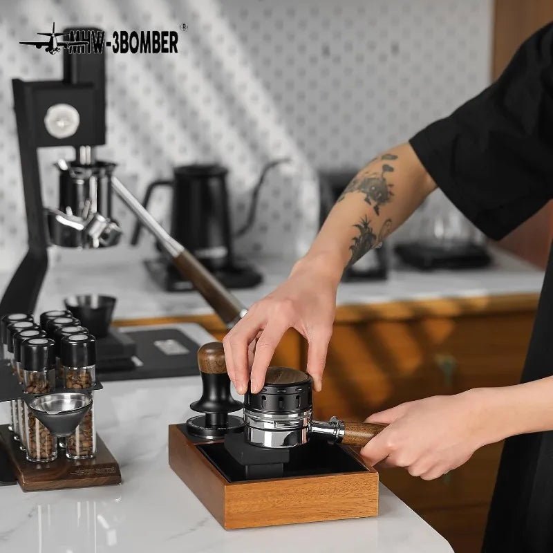 MHW-3BOMBER 51/53/58mm Gravity Espresso Coffee Distributor Espresso Distribution Tool with Breather Hole Home Outdoor Cafe Use