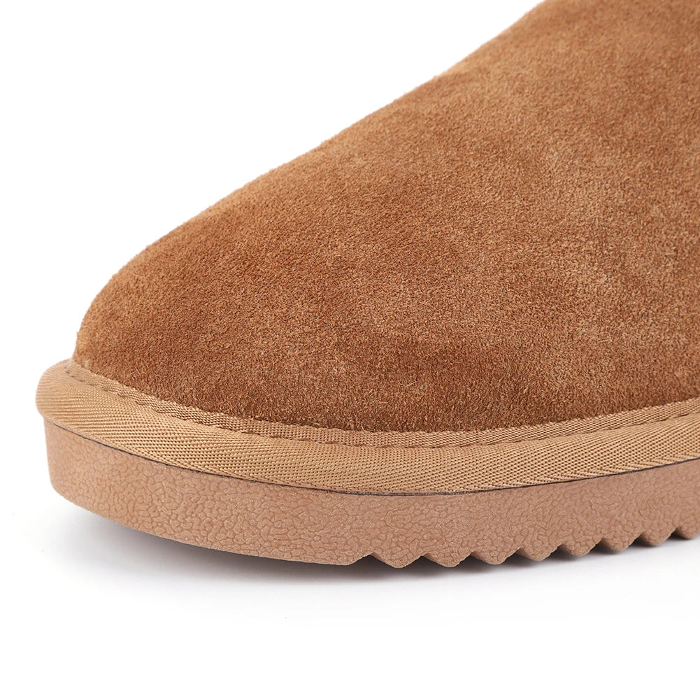 Women Snow Boots Warm Winter Booties Water Resistant Slip On Short Boots Faux Fur Lining Boots Thermal Plush Boots for Hiking