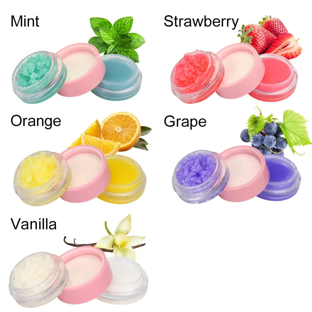 Blushimmer vegan fruit lip scrub and moisturizer lipstick with sugar exfoliant, 2-in-1 lip balm in private label packaging.