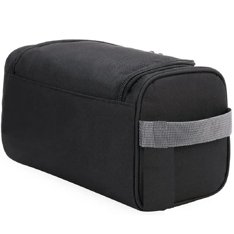 Waterproof Blushimmer portable makeup bag with hanging design, unisex cosmetic organizer for toiletries, shaving, and makeup storage