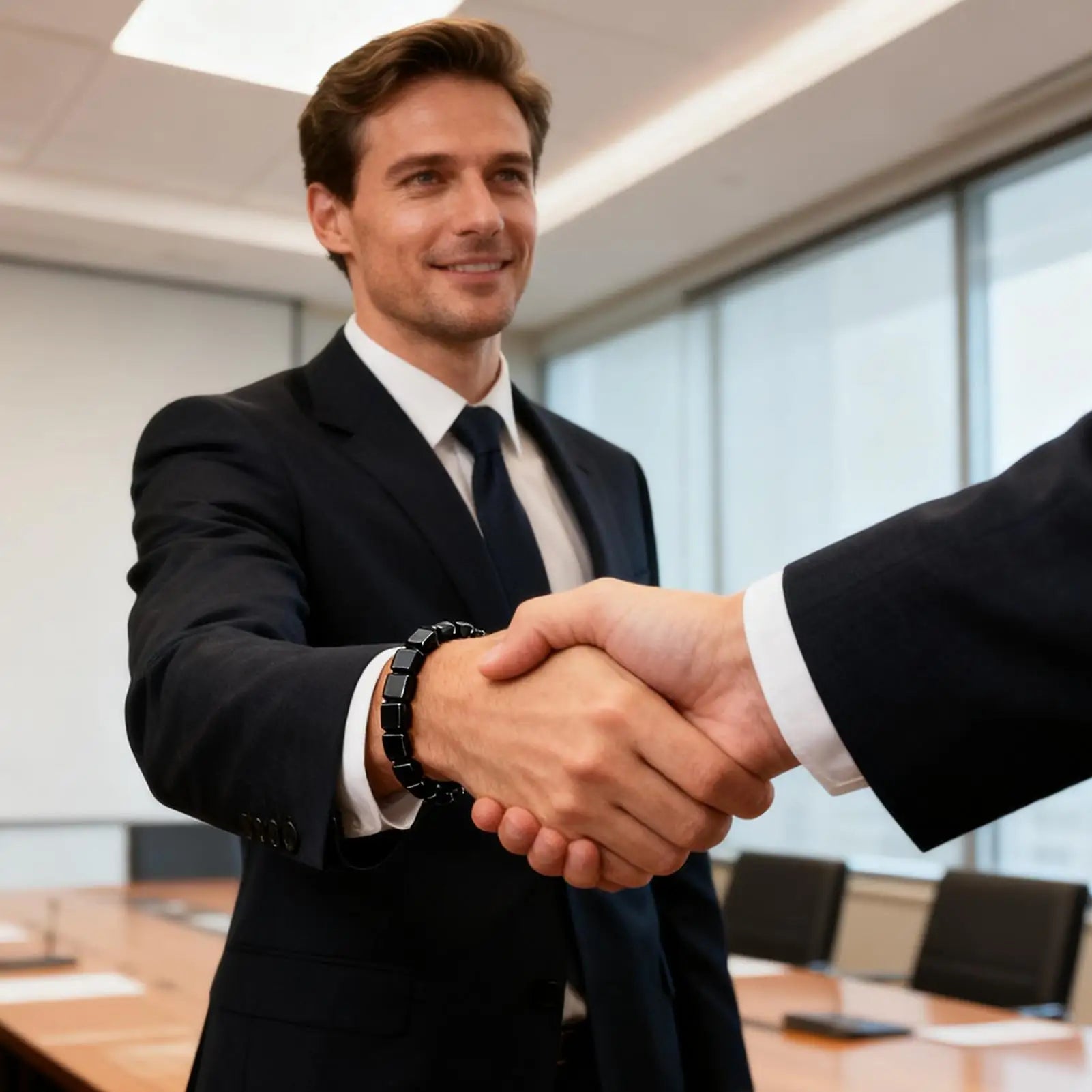 19cm Hematite Bracelet  Fashionable Natural Hematite Stone Bracelet for Men for Father Husband Boyfriend Jewelry Gifts Wristband