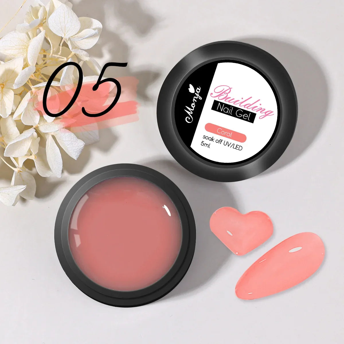 Clear 5/15ml non-stick gel nail polish for 3D shaping and sculpting by Blushimmer, UV/LED hard gel for DIY manicures.