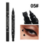 Blushimmer Dragon Ranee Double Head Star Seal Eyeliner with waterproof, non-smudging plum eye tail design on a model's eye.