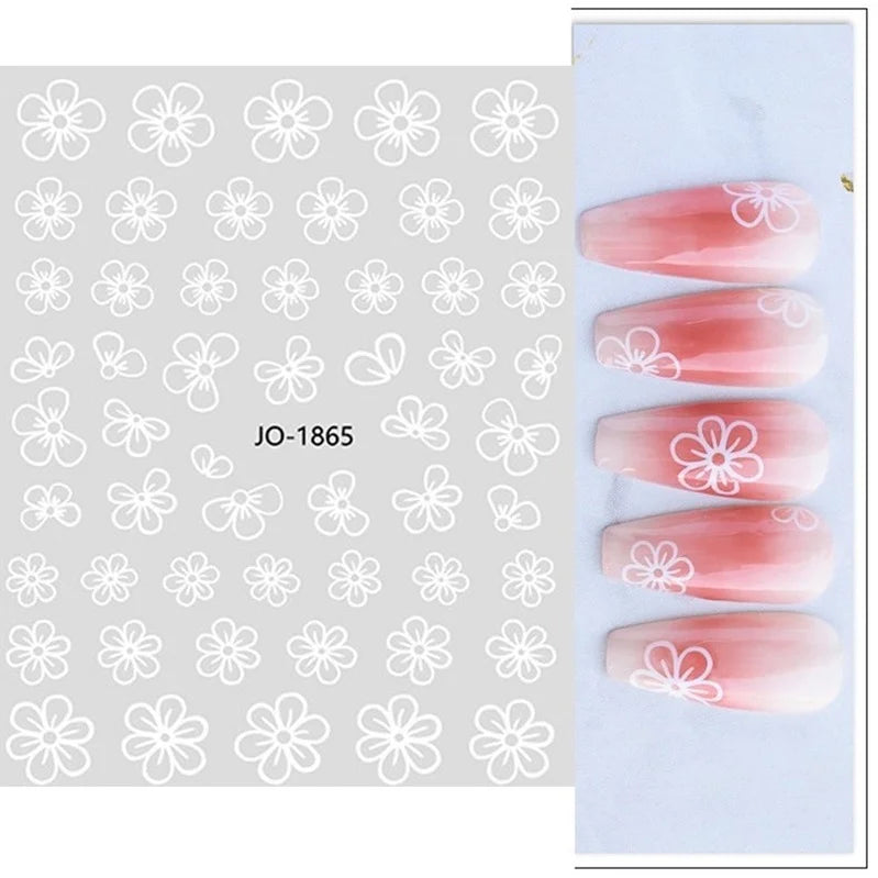 Black and white nail art stickers featuring sexy woman and girl designs, perfect for press-on nails and nail decoration by Blushimmer.