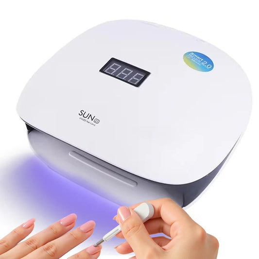 Blushimmer professional 48W UV LED nail lamp with 4 timer settings for fast gel nail polish curing in salon or at home