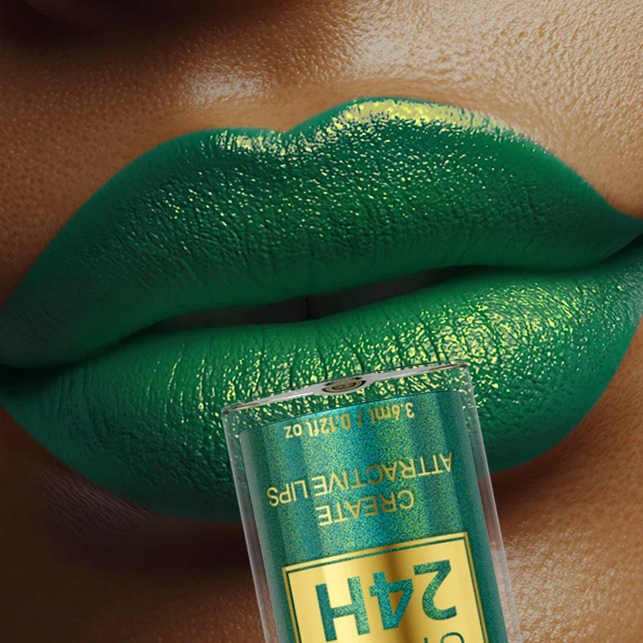 Blushimmer 14-color glitter metallic lip glaze with shiny, long-lasting, waterproof liquid lipstick and lip oil in vibrant shades.
