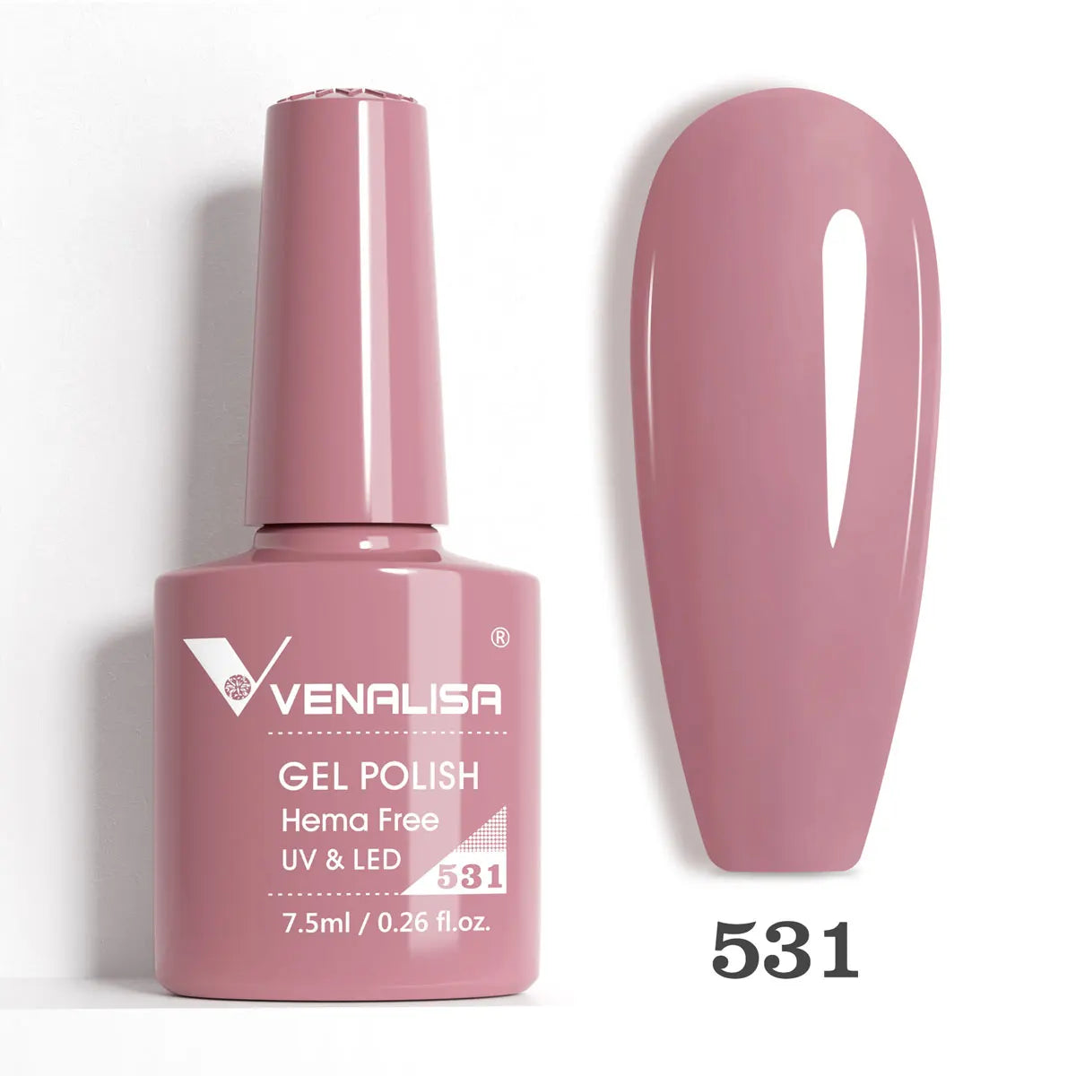 Blushimmer Venalisa HEMA TPO free glitter nail gel polish in pink nude with full coverage for UV and LED French nails.