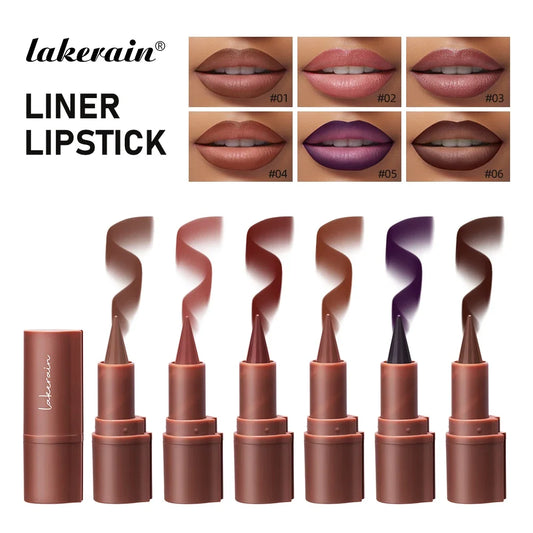 Blushimmer Lakerain Lip Liner and Lipstick Pen, long-lasting waterproof 2-in-1 matte cosmetic with gradient and quick dry finish.