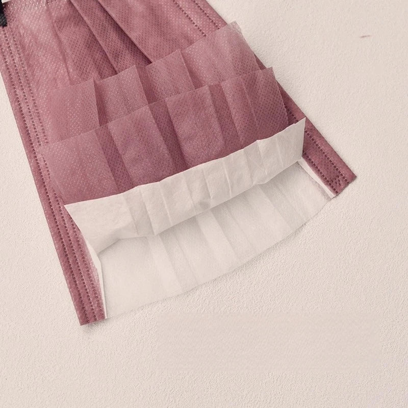 200Pcs Thickened Bean Paste Powder 4-Layer Disposable Face Masks - 200/100/50/10 Pieces with Elastic Band and Adjustable Nose Clip, Suitable for Parties, Travel, Outdoor Activities, Casual Wearers, Fashion Enthusiasts,