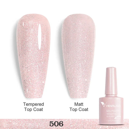 Bright neon pink nail gel polish from Blushimmer, showcasing a glossy, vibrant finish for summer nail art and UV LED application.