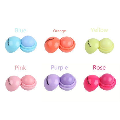 Blushimmer cute ball-shaped lip balm with hydrating formula, soothing, long-lasting lip plumper, non-stick cup for frost crack prevention