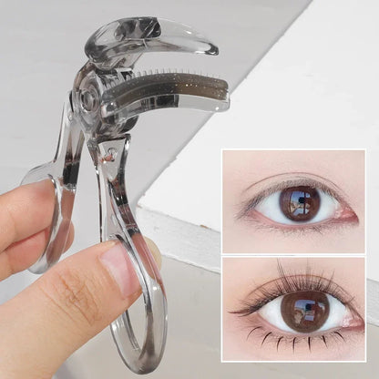 Blushimmer professional frameless eyelash curler with refill pad, long-lasting shaping tool for curling and lifting lashes.