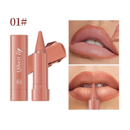 Blushimmer tapered lip liner pencil set featuring matte red and brown shades for contouring and long-lasting lip makeup.