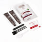 Blushimmer waterproof eyelash and eyebrow tint kit with permanent dye cream, includes applicator and dye pots for bold, long-lasting color.
