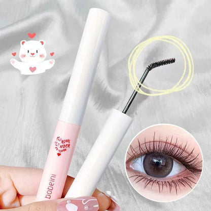 Blushimmer waterproof brown-black curling mascara with ultra-fine brush, silk fibers, fast dry, matte finish, lengthens and volumizes lashes.