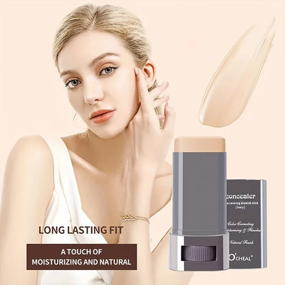 Blushimmer cream foundation stick with flawless satin finish, waterproof full coverage for a smooth, concealing makeup look.