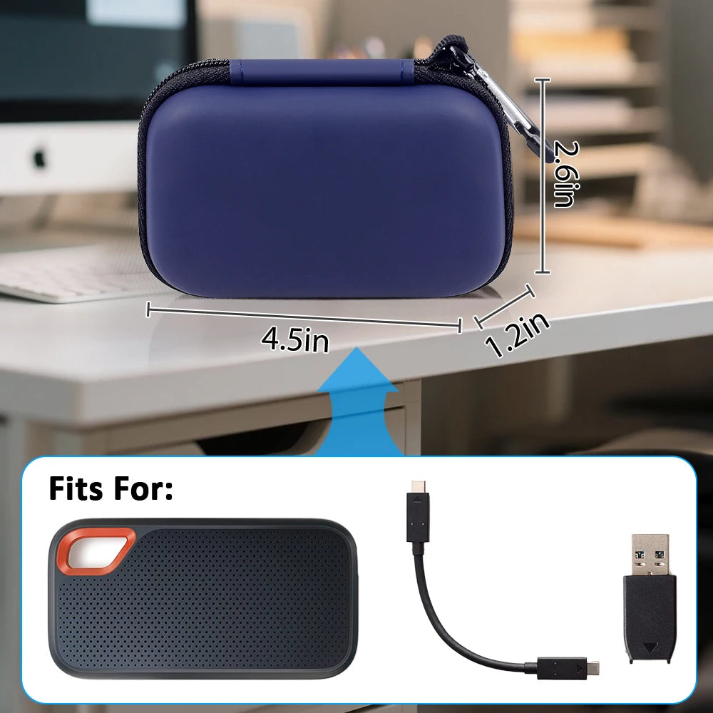 Storage Bag  Compatible with SanDisk 1TB 2TB 500GB/for SanDisk PRO Extreme Portable SSD,  Hard Drive Storage Holder