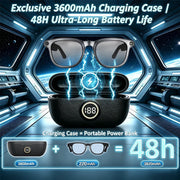 2026 New Smart Glasses+3600mAh Charging Case 800W HD Camera EIS Anti-shake Shooting AI Voice Assistant Fashionable Smart Glasses
