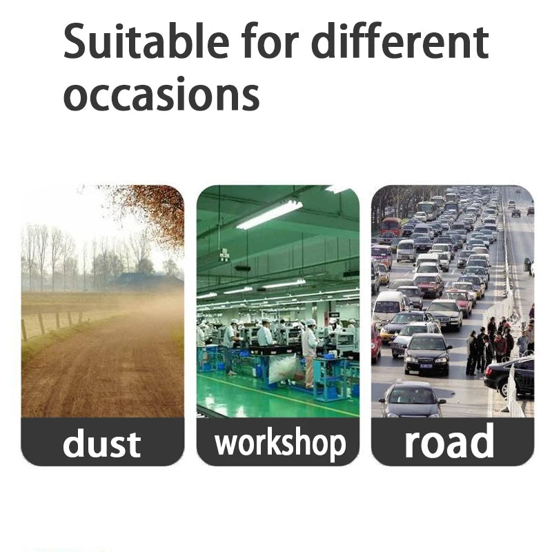 20/40/60pcs white and black 5-layer KN95 masks, with breathable elastic earrings, filtration efficiency of 95%, dustproof