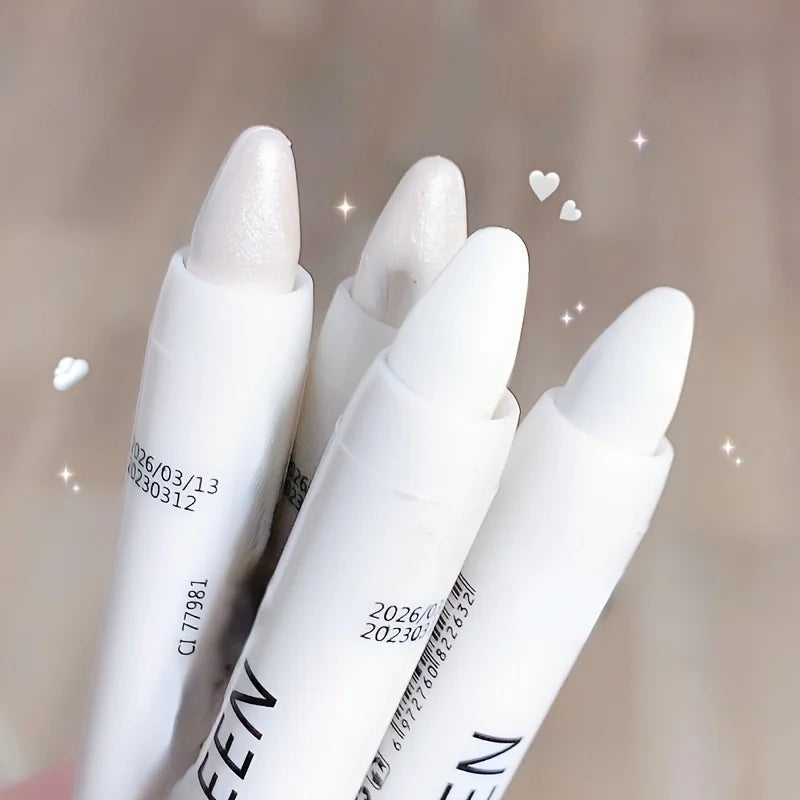 Blushimmer shimmering highlight stick and glitter white eyeshadow pencil for bright, dazzling eye makeup and highlighter effects