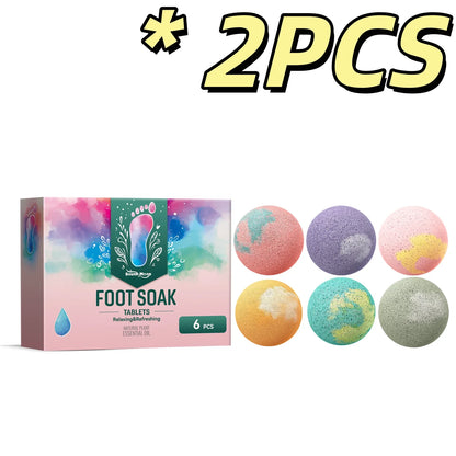 South Moon Foot Soak Tablet Relieve Fatigue Warmth Foot Soaking Promote Circulation Soften Cuticle Herbal Extract Feet Bath Ball