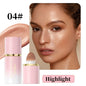 Blushimmer QIBEST matte liquid face blusher stick with smooth texture for cheeks, eyes, and contouring in a multi-use makeup product.