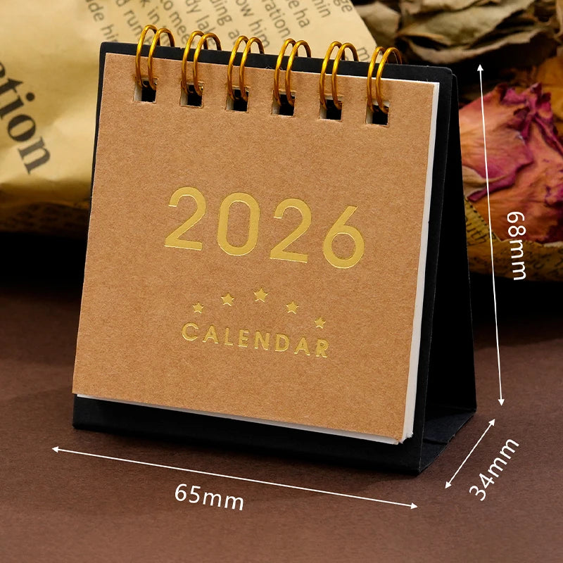 Mini 2026 Calendar Office School Supplies Calendar Desk Calendar monthly Planner Desk Accessories Decor Record Office Stationery
