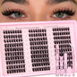 DIY Lash Clusters Kit Mixed Styles Eyelash Extension Full Set Individual Lashes with Lash Bond&Seal and Tweezers Makeup Tool