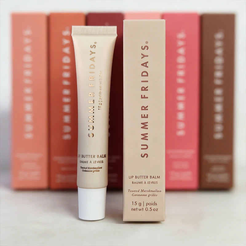NEW Summer Fridays Mini Lip Gloss Set Vanilla Beige Lip Balm Long Lasting Moisturizing Smooth Soft Tube Makeup Lip Care Suit