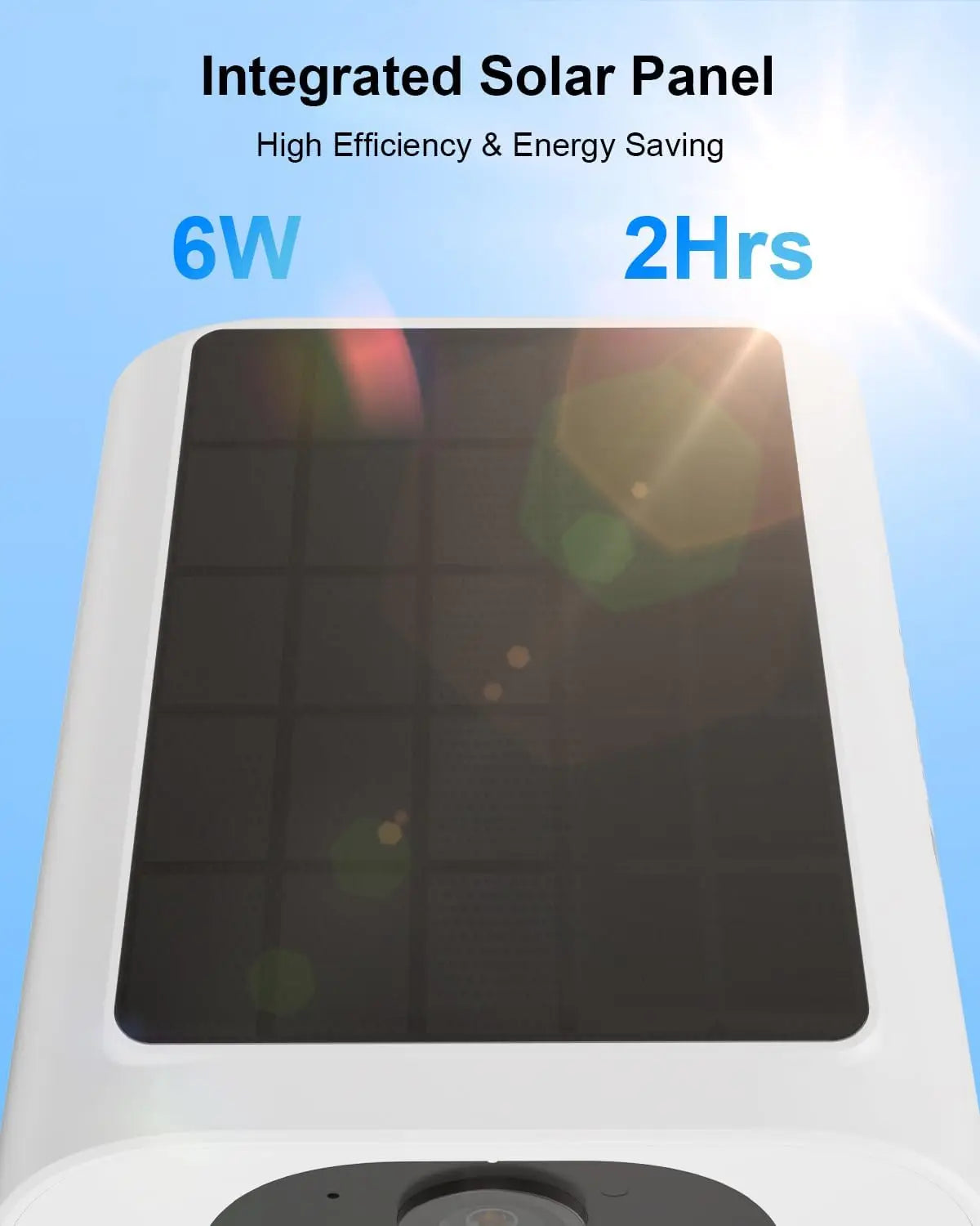 5MP Solar Security Camera Outdoor, Wireless Battery Powered WiFi Camera for Home Surveillance with Buit-in Solar Panel, Color Ni