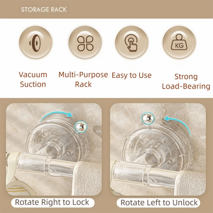 Suction Cup Paper Towel Holder Wall-Mounted Reusable Wall Mounted Roll Holder Space Saving Waterproof No Drilling Tissue Holder