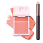 Blushimmer Juvia's Cream Powder Matte Blush Duo in rose tones, natural matte finish, long-lasting, high pigment makeup.