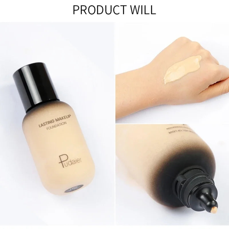 Face Foundation Makeup Base Cream Mineral Full Coverage Concealer No Cracking No Drying Waterproof Face Corrector