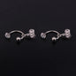 1 Pair Stainless Steel Mini CZ Drop Earring Women Moon Flower Tragus Cartilage Helix Hoop Conch Rook Daith Lobe Piercing Jewelry
