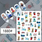 Black and white nail art stickers with sexy woman and girl designs, press-on nail decals for decorative nail enhancements.