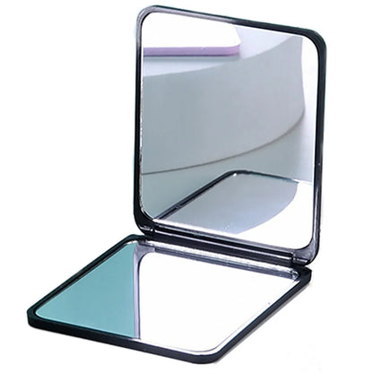 Blushimmer foldable double-sided makeup mirror with LED lights, portable compact design ideal for dorm or travel use