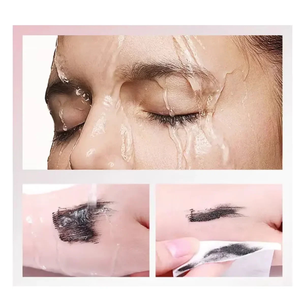 Miss Rose 5D Extreme Volume Waterproof Mascara with curling brush, black formula, and volumizing lash effect.
