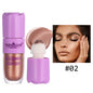 Blushimmer liquid face highlighter and bronzer in three shades, illuminating and contouring skin with shimmer and shine.