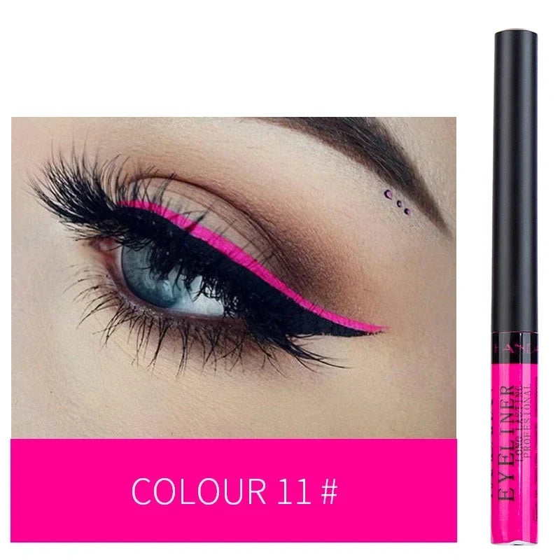 Blushimmer waterproof liquid eyeliner pen with vibrant color, featuring a precise tip for smooth, long-lasting eye makeup application.