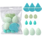 Set of 12 Blushimmer all-purpose makeup sponges including powder puffs, mini air cushion puffs, beauty eggs, and mini beauty sponges.