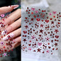 Pink leopard print nail art stickers by Blushimmer, 8x10cm sheet with pink, black, and brown leopard decal designs for DIY manicures