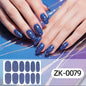 Gradient Cat Eye Style Nail Art Stickers, 16-Piece Set Self-Adhesive Waterproof Glitter False Nail Decals