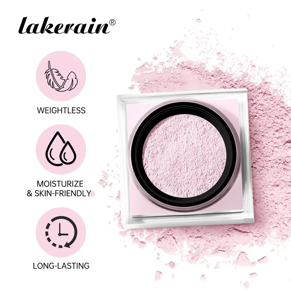 Blushimmer loose baking and setting powder for matte, oil control, waterproof face makeup with natural, brightening finish
