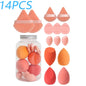 14PCS Makeup Sponge Set with Storage Jar Velvet Beauty Blenders Beauty Egg Powder Puffs Make Up Accessories Women Makeup Tools