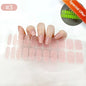 Blushimmer 20 Tips gradient French semi-cured gel nail stickers with full cover wraps for manicure, UV lamp needed, press-on nails.