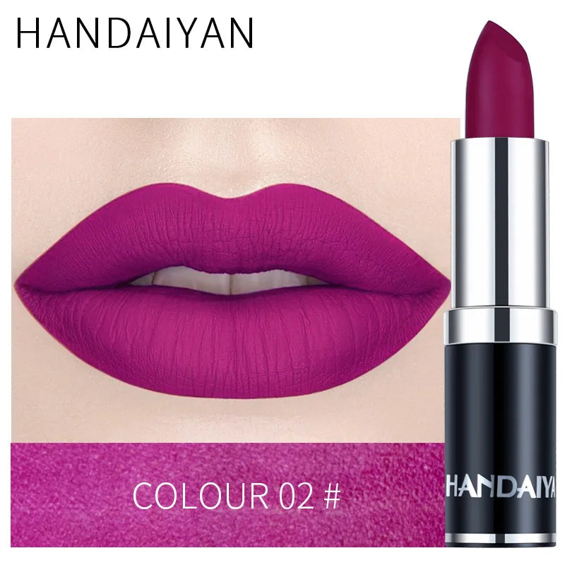 Blushimmer HANDAIYAN 12-color matte velvet waterproof lipstick set, featuring long-lasting, non-stick, vibrant lip colors.