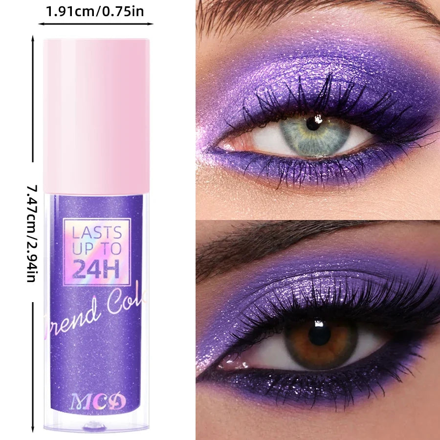 8 Color Metallic Waterproof Liquid 1PC Eyeshadow-High Shine Long-Lasting & Smudge-Proof Korean Makeup Gifts Glitter Eye Shadow