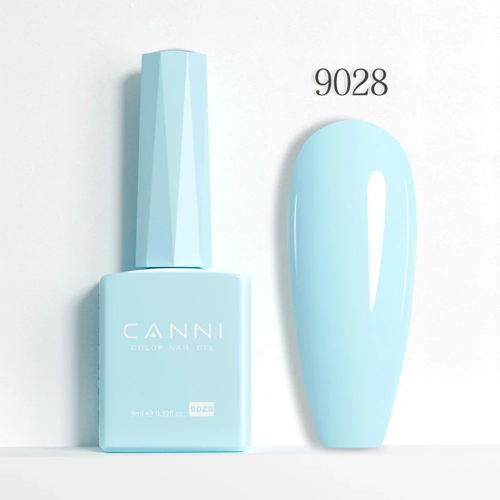 Blushimmer CANNI Hema Free Nail Gel Polish Fall Color Collection with semi-permanent diamond long wear top coat in red and jelly nude shades.